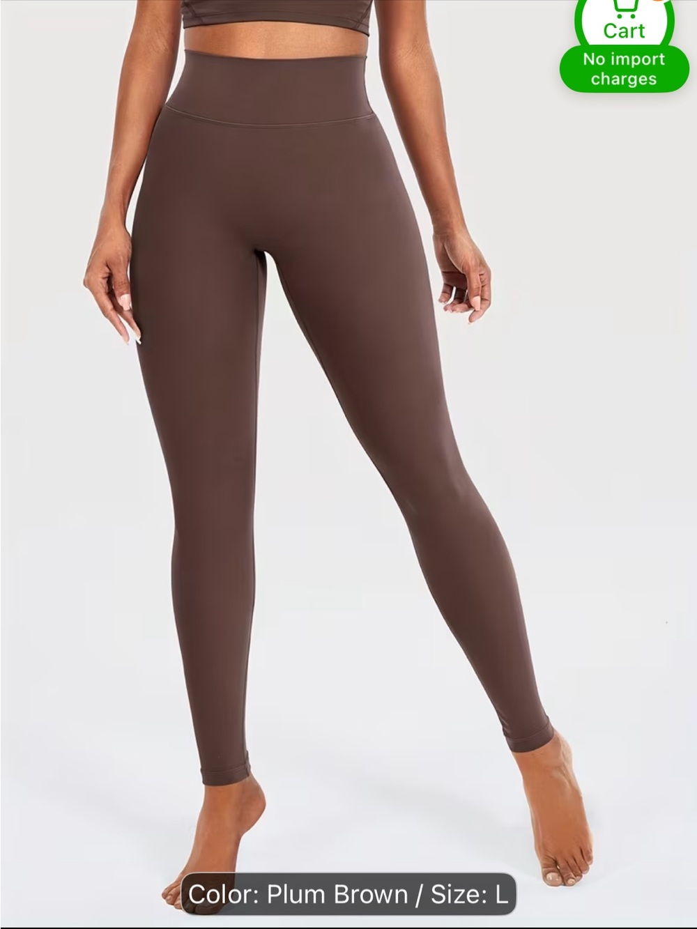 High-Rise Brown Performance Leggings